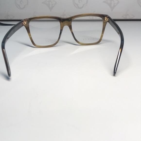 New Authentic Gucci GG0452O 004 Eyeglasses Brown Havana Oversized Square Frames - Picture 10 of 13